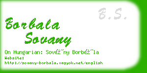 borbala sovany business card